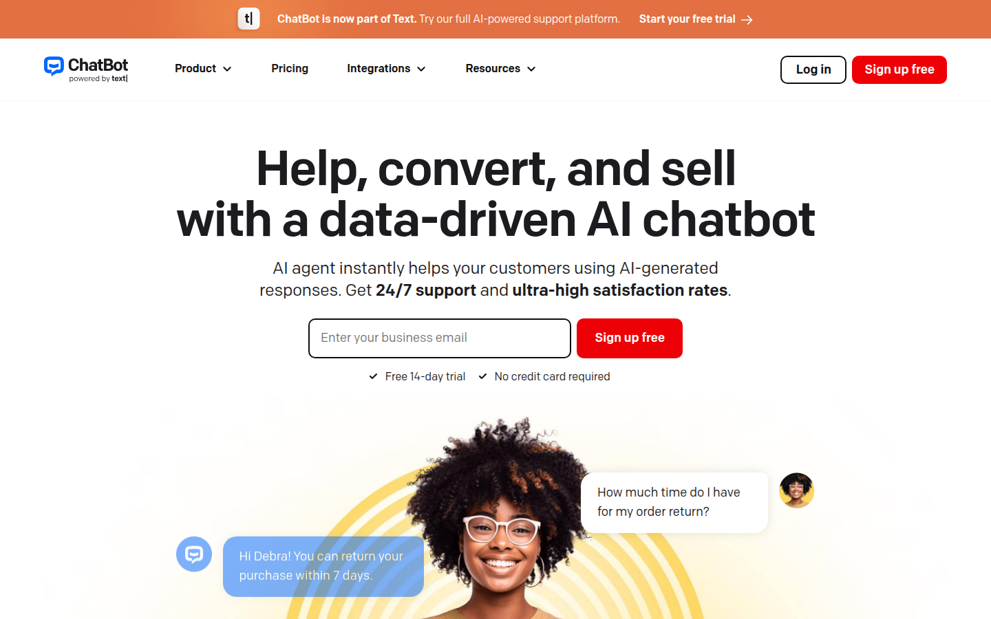 ChatBot by Text conversation builder