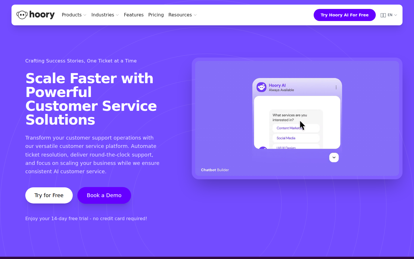Hoory AI multilingual dashboard