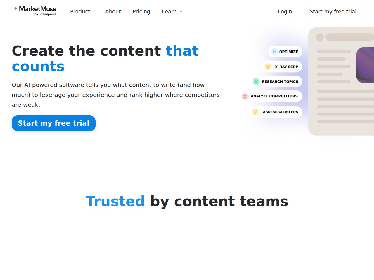 MarketMuse screenshot