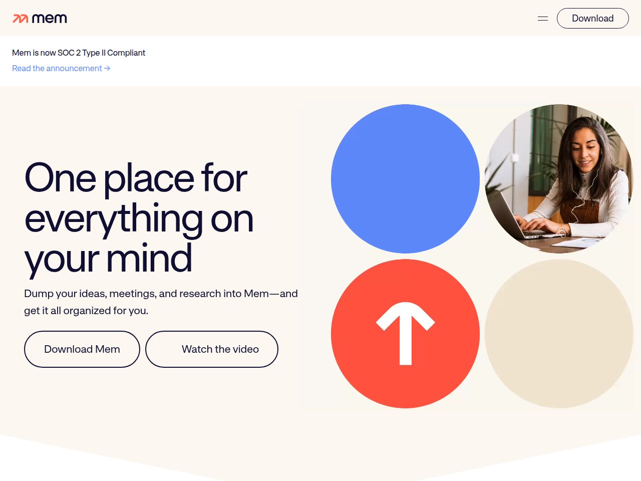 Mem AI note-taking app with AI connections