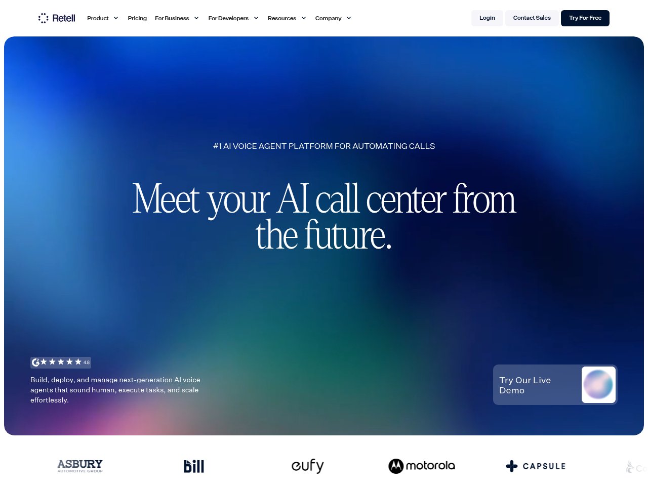 Retell AI interface screenshot