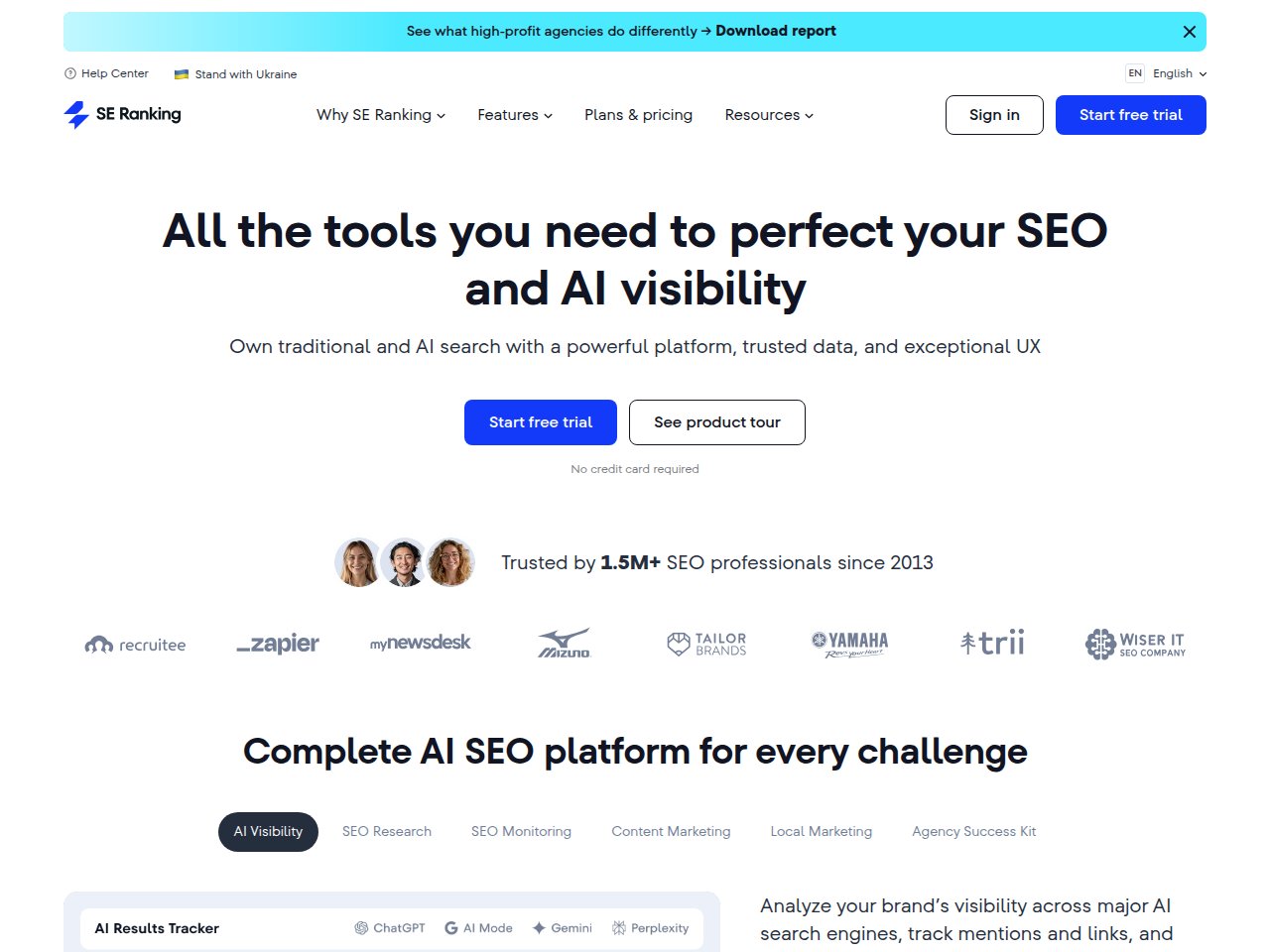 SE Ranking screenshot