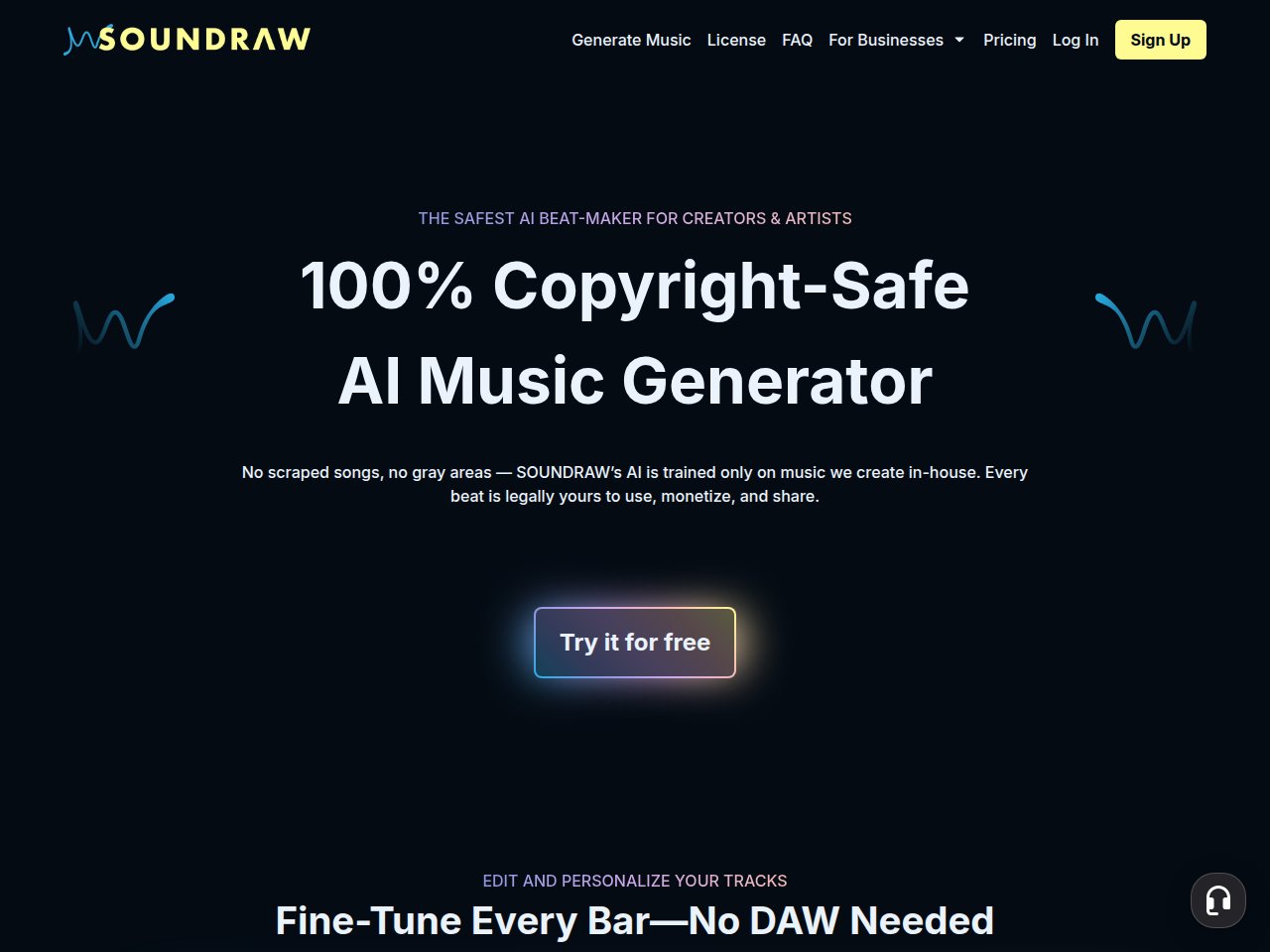 Soundraw AI music generator screenshot